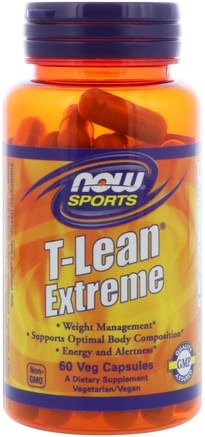Sports, T-Lean Extreme, 60 Veg Capsules by Now Foods-Hälsa, Kost, Viktminskning