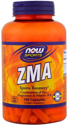Sports, ZMA, Sports Recovery, 180 Capsules by Now Foods-Sport, Zma