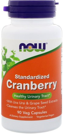 Standardized Cranberry, 90 Veg Capsules by Now Foods-Hälsa, Blåsa, Örter, Tranbär