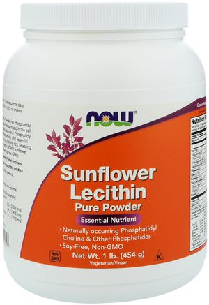 Sunflower Lecithin, Pure Powder, 1 lb (454 g) by Now Foods-Kosttillskott, Lecitin