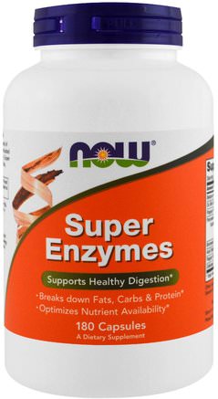 Super Enzymes, 180 Capsules by Now Foods-Kosttillskott, Enzymer, Matsmältningsenzymer