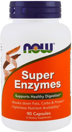 Super Enzymes, 90 Capsules by Now Foods-Kosttillskott, Enzymer, Matsmältningsenzymer
