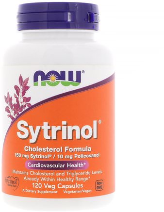 Sytrinol, Cholesterol Formula, 120 Veg Capsules by Now Foods-Hälsa, Kolesterolstöd, Fytosteroler