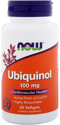 Ubiquinol, 100 mg, 60 Softgels by Now Foods-Sverige