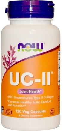 UC-II Joint Health, Undenatured Type II Collagen, 120 Veg Capsules by Now Foods-Hälsa, Ben, Osteoporos, Gemensam Hälsa, Kollagen Typ Ii