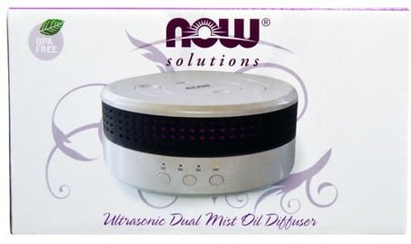 Solutions, Ultrasonic Dual Mist Oil Diffuser, 1 Diffuser by Now Foods-Bad, Skönhet, Gåva Uppsättningar, Aromterapi Eteriska Oljor, Luft Diffusorer