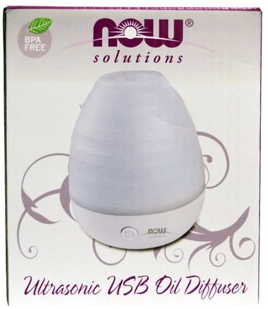 Solutions, Ultrasonic USB Oil Diffuser, 1 Diffuser by Now Foods-Bad, Skönhet, Gåva Uppsättningar, Aromterapi Eteriska Oljor, Luft Diffusorer