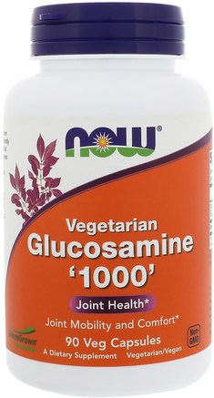 Vegetarian Glucosamine 1000, 90 Veg Capsules by Now Foods-Kosttillskott, Glukosamin Kondroitin