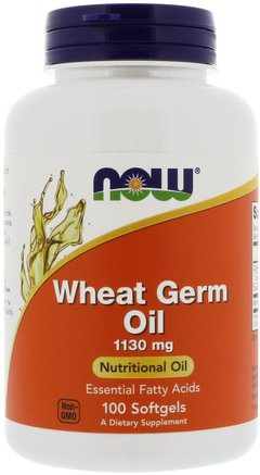 Wheat Germ Oil, 1130 mg, 100 Softgels by Now Foods-Mat, Vete Produkter, Vete Grod Olja