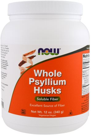 Whole Psyllium Husks, 12 oz (340 g) by Now Foods-Kosttillskott, Psylliumskal, Psylliumskal Hel