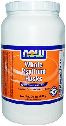 Whole Psyllium Husks, 24 oz (680 g) by Now Foods-Kosttillskott, Fiber, Psylliumskal, Psylliumskalpulver