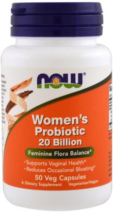 Womans Probiotic 20 Billion, 50 Veggie Caps by Now Foods-Hälsa, Kvinnor, Kosttillskott, Probiotika
