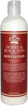 Body Lotion, Honey & Black Seed, 13 fl oz (384 ml) by Nubian Heritage-Bad, Skönhet, Body Lotion