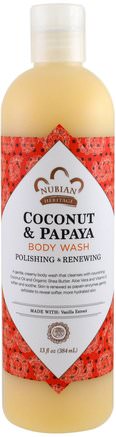 Body Wash, Coconut & Papaya, 13 fl oz (384 ml) by Nubian Heritage-Bad, Skönhet, Duschgel