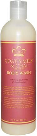 Body Wash, Goats Milk & Chai, 13 fl oz (384 ml) by Nubian Heritage-Bad, Skönhet, Duschgel