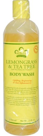 Body Wash, Lemongrass & Tea Tree, 13 fl oz (384 ml) by Nubian Heritage-Bad, Skönhet, Duschgel