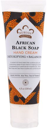 Hand Cream, African Black Soap, 4 fl oz (118 ml) by Nubian Heritage-Bad, Skönhet, Handkrämer, Salicylsyra