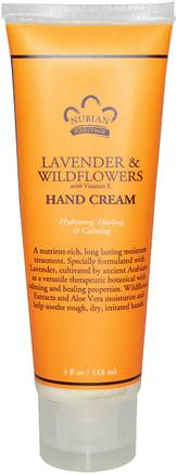 Hand Cream, Lavender & Wildflowers, 4 oz (118 ml) by Nubian Heritage-Bad, Skönhet, Handkrämer