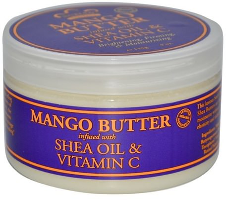 Mango Butter Infused with Shea Oil & Vitamin C, 4 oz (114 g) by Nubian Heritage-Bad, Skönhet, Sheasmör