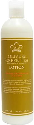 Lotion, Olive & Green Tea, 13 fl oz (384 ml) by Nubian Heritage-Bad, Skönhet, Body Lotion