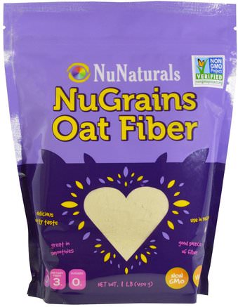 NuGrains, Oat Fiber, 1 lb (454 g) by NuNaturals-Kosttillskott, Fiber