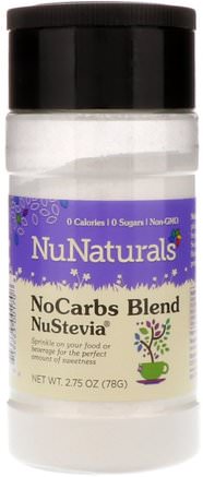 NuStevia, NoCarbs Blend, 2.75 oz (78 g) by NuNaturals-Mat, Sötningsmedel, Stevia