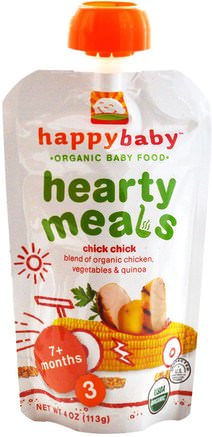 Organic Baby Food, Hearty Meals, Chick Chick, Stage 3, 4 oz (113 g) by Nurture (Happy Baby)-Barns Hälsa, Babyfodring, Mat