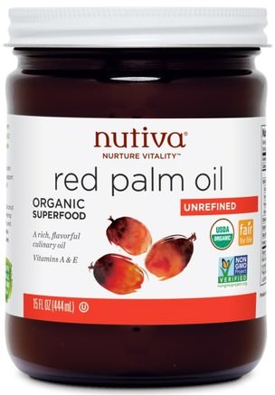Organic Red Palm Oil, Unrefined, 15 fl oz (444 ml) by Nutiva-Sverige
