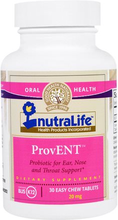 ProvENT with Blis K12, 20 mg, 30 Easy Chew Tablets by NutraLife-Kosttillskott, Probiotika