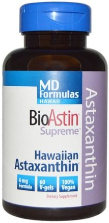 BioAstin Supreme, 6 mg, 60 V-Gels by Nutrex Hawaii-Bioastin