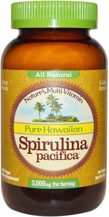 Pure Hawaiian Spirulina Pacifica, Natures Multi-Vitamin, 1.000 mg, 180 Tablets by Nutrex Hawaii-Vitaminer, Multivitaminer, Spirulina