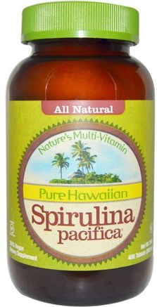 Pure Hawaiian Spirulina Pacifica, Natures Multi-Vitamin, 500 mg, 400 Tablets by Nutrex Hawaii-Kosttillskott, Spirulina