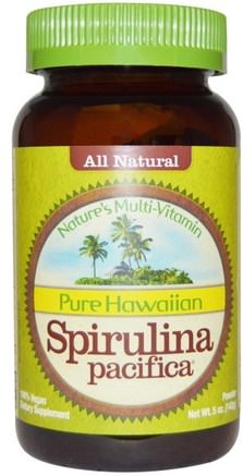 Pure Hawaiian Spirulina Pacifica, Natures Multi-Vitamin, Powder, 5 oz (142 g) by Nutrex Hawaii-Kosttillskott, Spirulina
