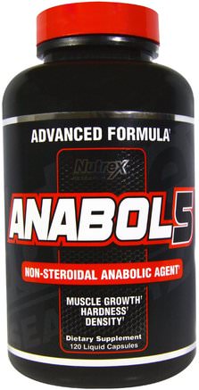Anabol 5, 120 Liquid Capsules by Nutrex Research Labs-Kosttillskott, Anabola Kosttillskott, Sport, Muskel