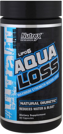 Aqualoss, Maximum Strength Water Loss, 80 Capsules by Nutrex Research Labs-Viktminskning, Kost, Kosttillskott