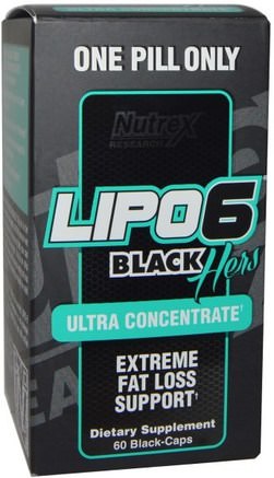Lipo 6 Black Hers, Ultra Concentrate, 60 Black-Caps by Nutrex Research Labs-Sport, Kvinnors Sportprodukter, Viktminskning, Kost, Fettbrännare