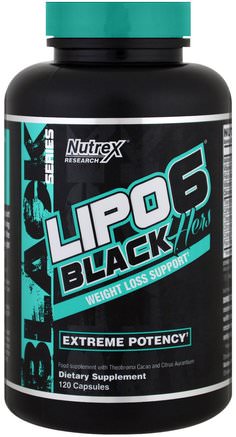 Lipo 6 Black, Hers, Weight Loss Support, 120 Capsules by Nutrex Research Labs-Viktminskning, Kost, Sport