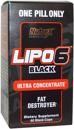 Lipo 6 Black Ultra Concentrate, 60 Black-Caps by Nutrex Research Labs-Viktminskning, Kost, Fettbrännare