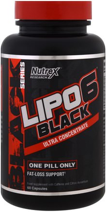 Lipo 6 Black Ultra Concentrate, 60 Capsules by Nutrex Research Labs-Viktminskning, Kost, Sport