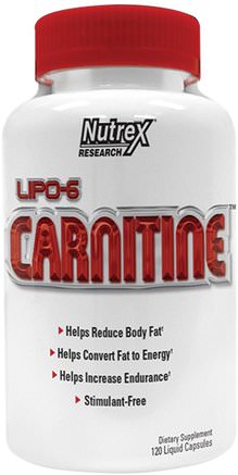 Lipo-6 Carnitine, 120 Liquid Capsules by Nutrex Research Labs-Viktminskning, Kost, Sport