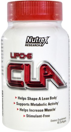 Lipo-6 CLA, 45 Softgels by Nutrex Research Labs-Viktminskning, Diet, Cla (Konjugerad Linolsyra)