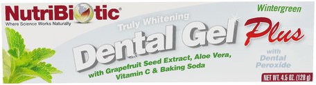 Dental Gel Plus, Truly Whitening, Wintergreen, 4.5 oz (128 g) by NutriBiotic-Bad, Skönhet, Tandkräm