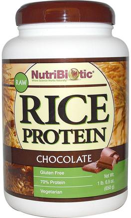 Raw Rice Protein, Chocolate, 1 lb 6.9 oz (650 g) by NutriBiotic-Kosttillskott, Protein, Risproteinpulver