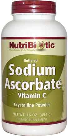 Sodium Ascorbate, Crystalline Powder, 16 oz (454 g) by NutriBiotic-Vitaminer, Vitamin C, Vitamin C Pulver Och Kristaller, Kosttillskott, Mineraler, Natrium
