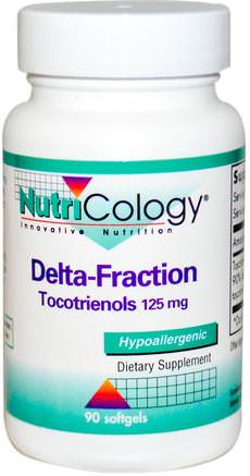 Delta-Fraction Tocotrienols, 125 mg, 90 Softgels by Nutricology-Vitaminer, Vitamin E, Vitamin E Tocotrienoler