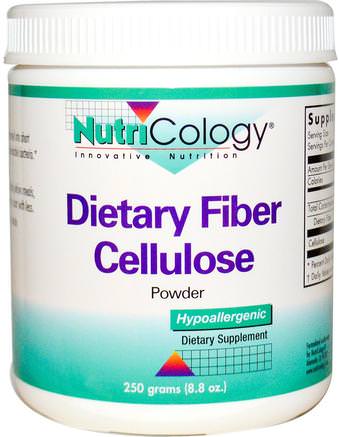 Dietary Fiber Cellulose Powder, 8.8 oz (250 g) by Nutricology-Kosttillskott, Fiber