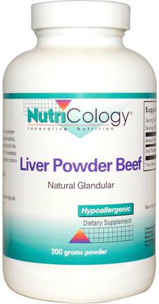 Liver Powder Beef, 200 g Powder by Nutricology-Kosttillskott, Leverprodukter, Desiccated Lever