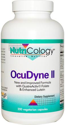 OcuDyne II, 200 Veggie Caps by Nutricology-Vitaminer, Multivitaminer, Ögonvård, Synvård