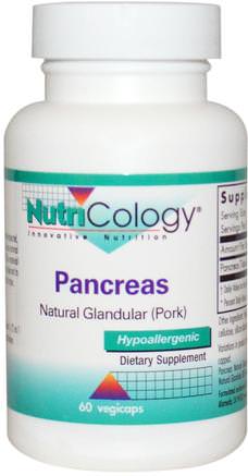 Pancreas, Natural Glandular (Pork), 60 Vegicaps by Nutricology-Kosttillskott, Bukspottkörtel