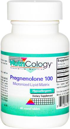 Pregnenolone 100, 60 Scored Tablets by Nutricology-Kosttillskott, Pregnenolon 100 Mg